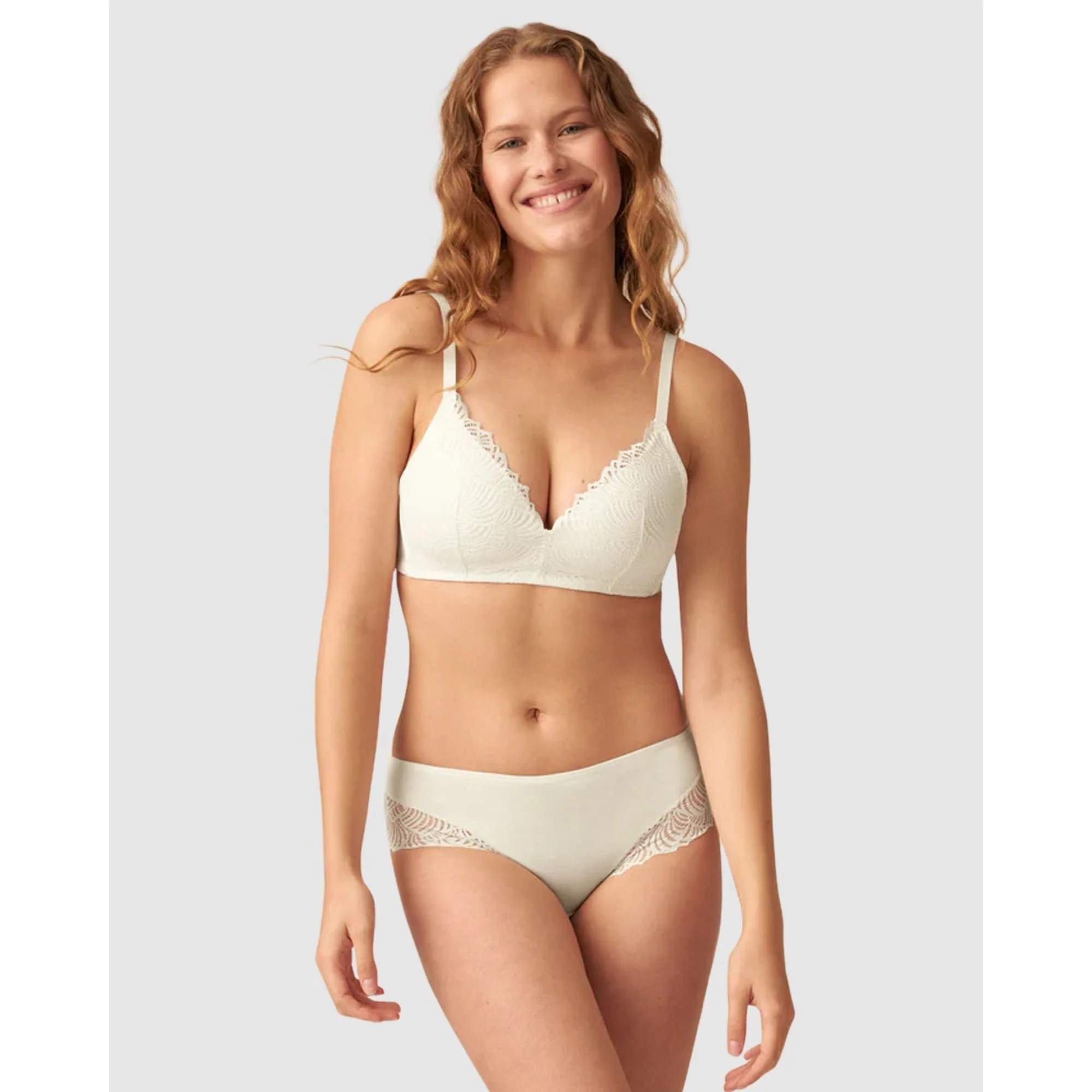 The Friday Wirefree Recycled Lace Bra-Ecru - Image 4