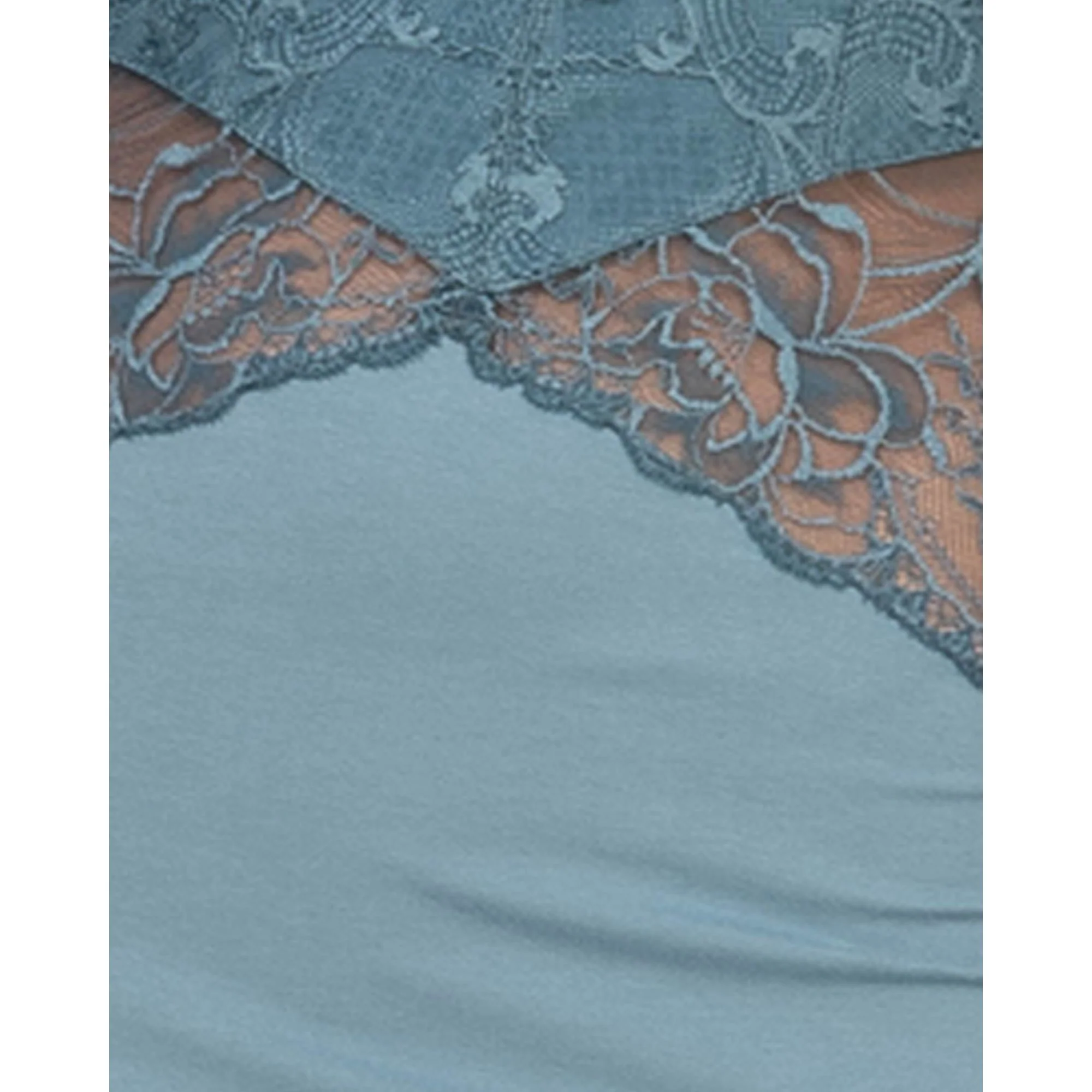 V Neck Viscose & Lace Chemise - Image 6