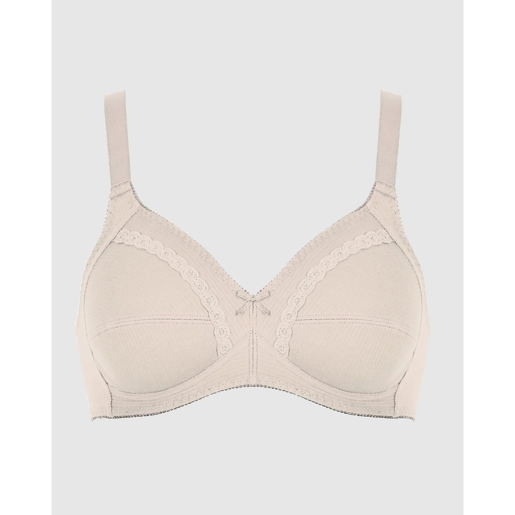 Wirefree Ribbed Pure Cotton Bra - Image 5